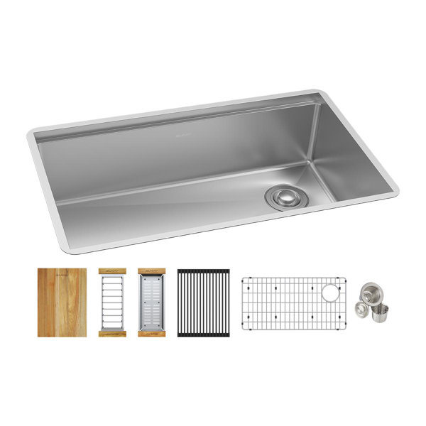 Elkay 18.5'' W Single Bowl Stainless Steel Undermount Kitchen Sink
